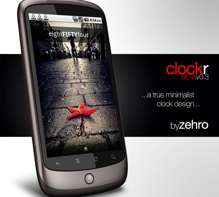 Clockr - Text Based Clock Widget for Android