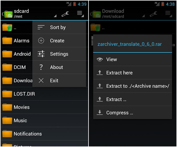 Archiving Freedom with ZArchiver