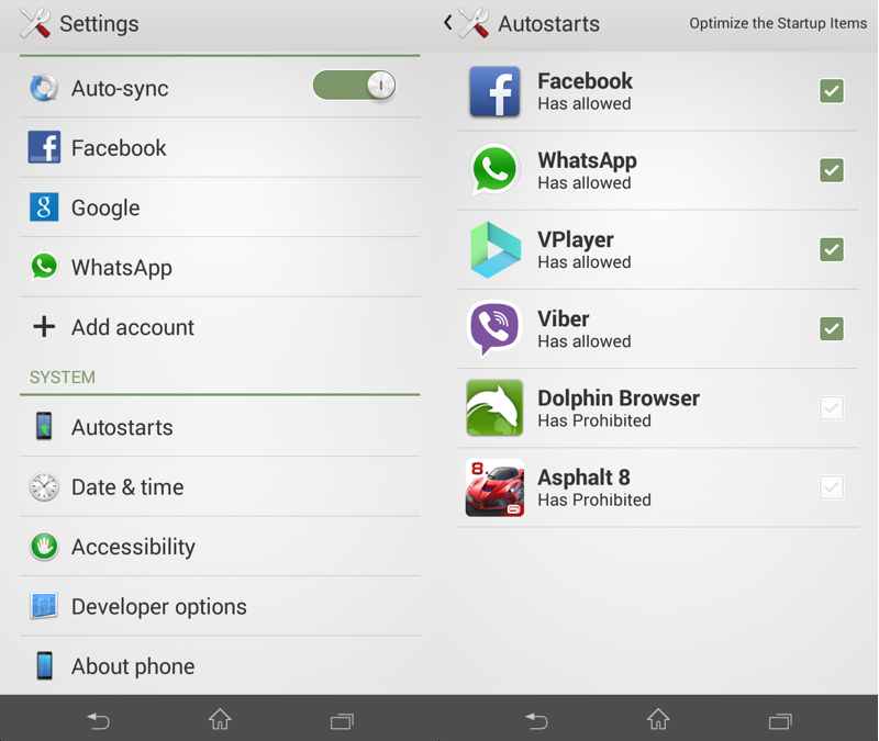 How to Insert App Autostart Option into Sony Xperia Settings Menu