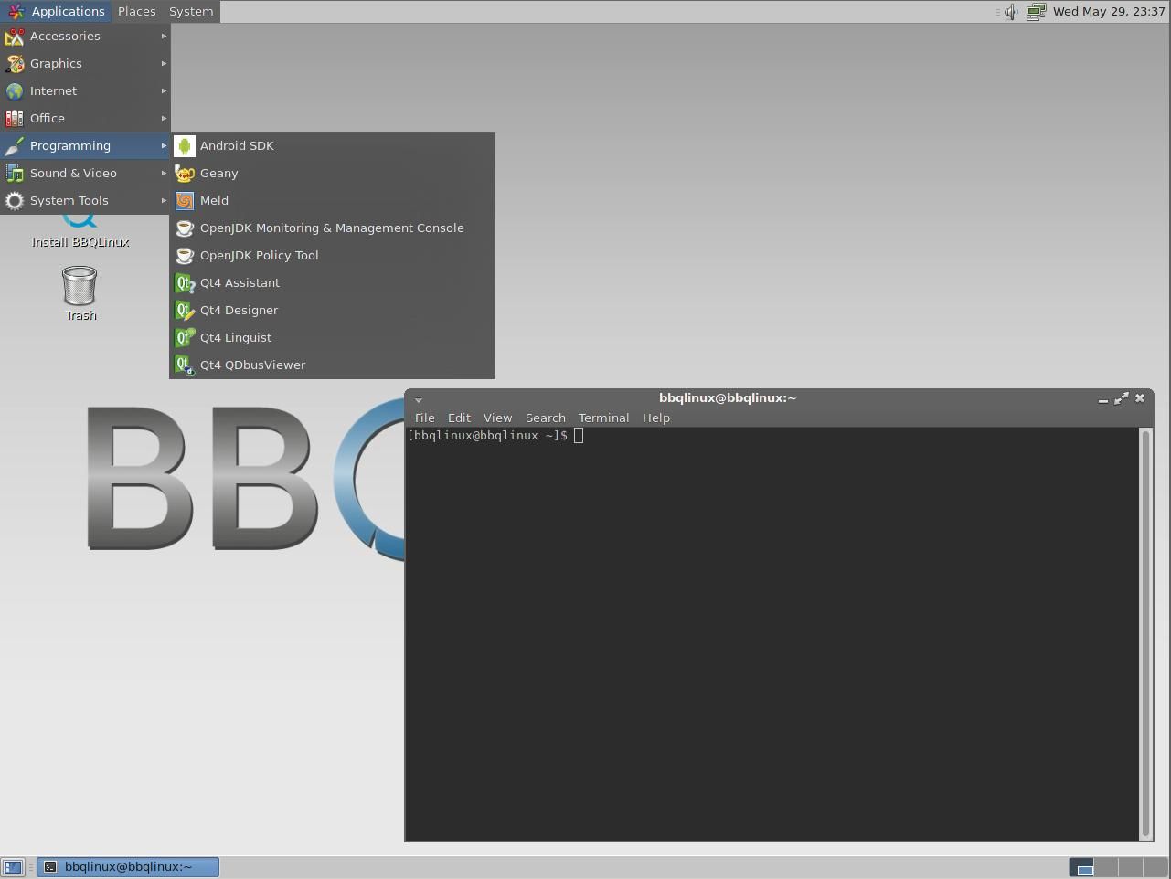 A BBQ Linux desktop