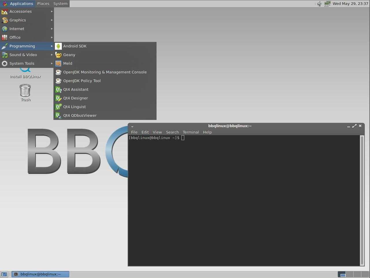 A BBQ Linux desktop