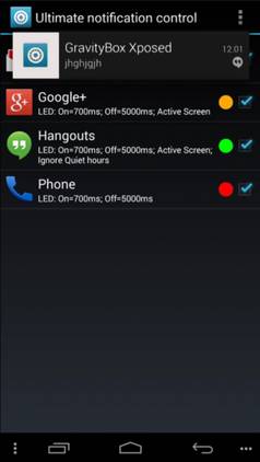 GravityBox ultimate notification control heads up