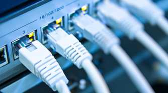 network cables connected to switch