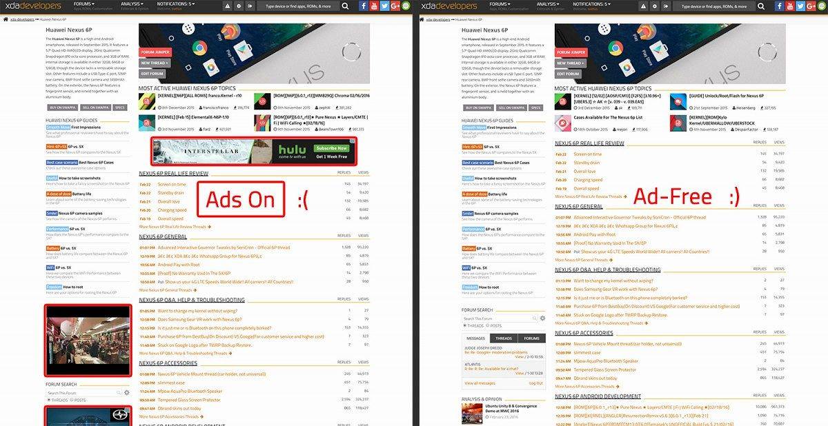 Ads Suck. So bad. Remove Them with XDA Ad-Free