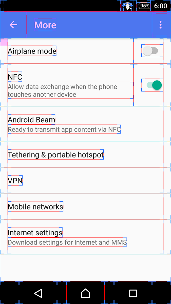 Sony Xperia Z3 Layout Bounds Bounding Box