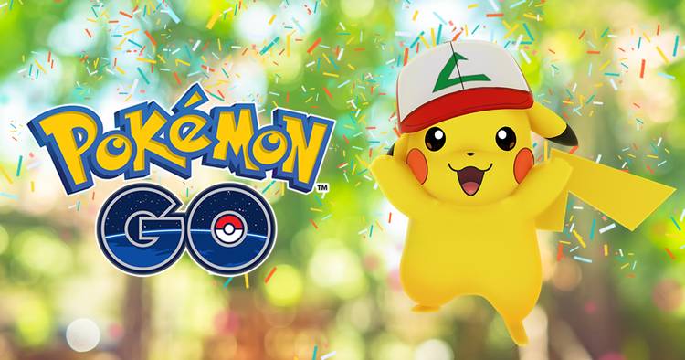 Promo shot for Ash's Pikachu from Pokemon Go.
