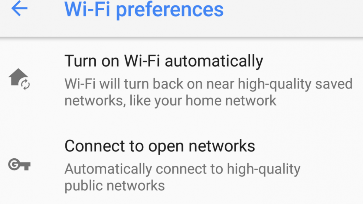 Turn on WiFi automatically Nexus 5X Nexus 6P Android Oreo