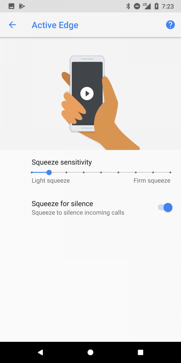 Google Pixel 2 Active Edge Squeeze
