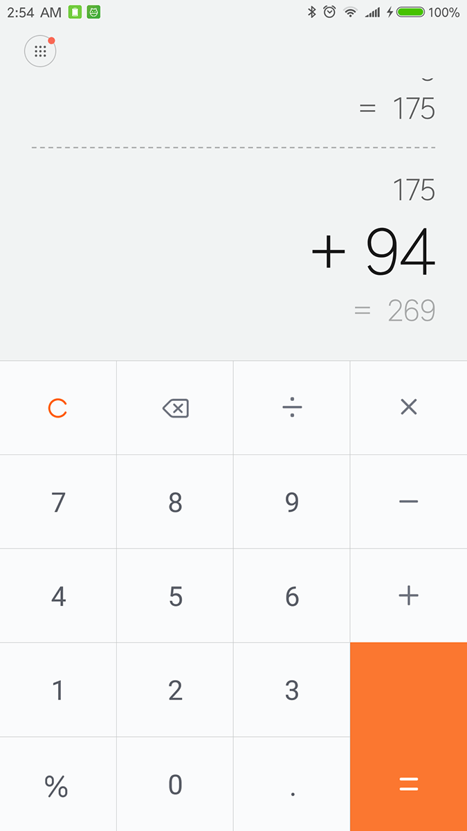 Xiaomi Mi Note 2 Calculator