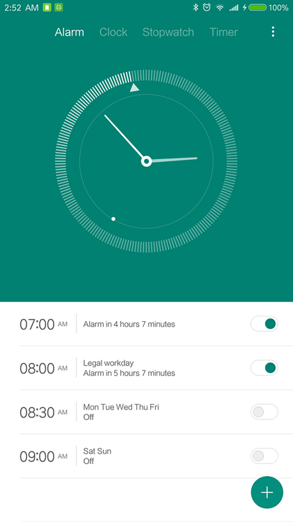 Xiaomi Mi Note 2 Clock