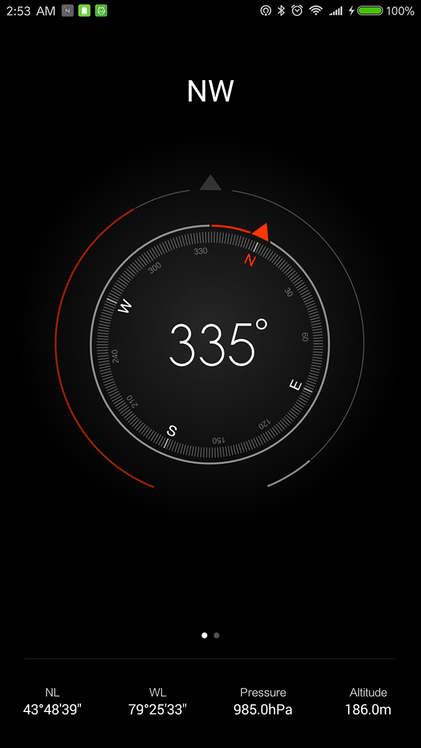 Xiaomi Mi Note 2 Compass
