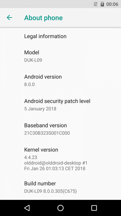 AOSP Android Oreo on the Honor 8 Pro