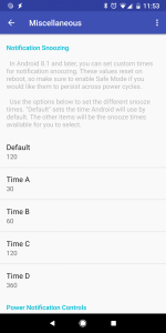 How to change the Notification Snooze Durations on Android 8.1 Oreo without Root