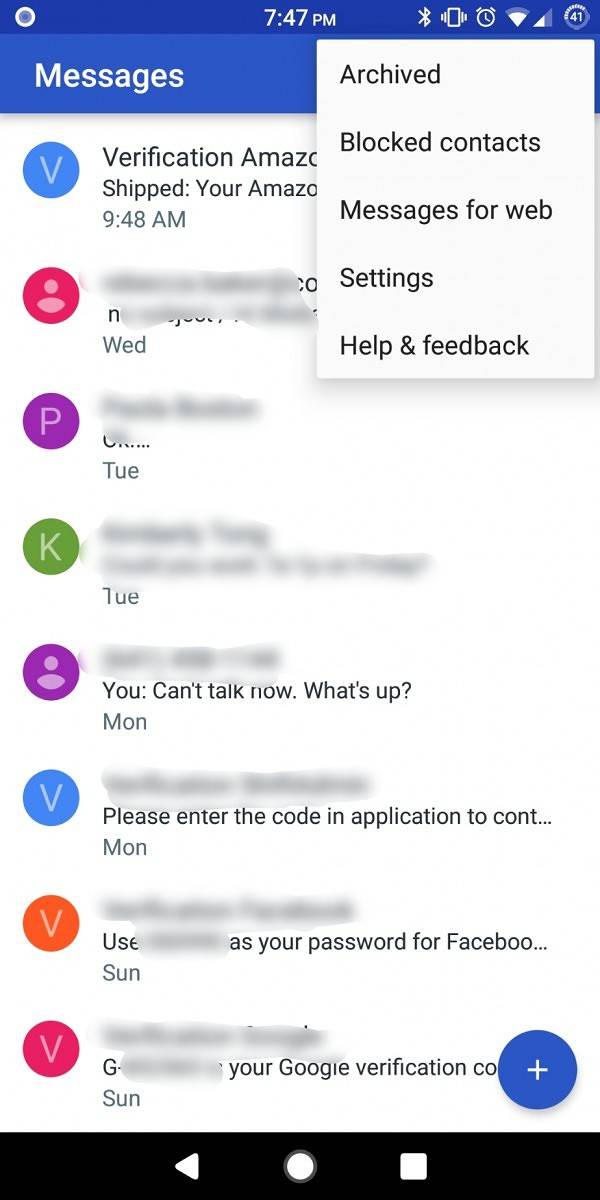 Android Messages for Web