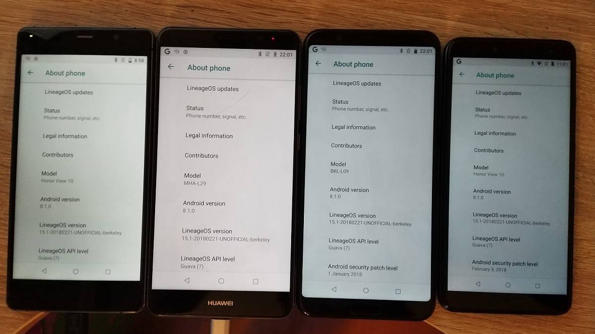 LineageOS 15.1 Brings Android 8.1 Oreo to the Honor View 10, Huawei Mate 10 Pro, and other Project Treble Compatible Devices
