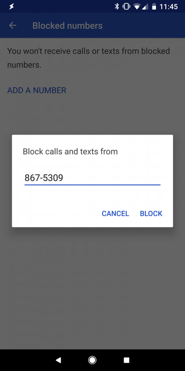 Android P Call Blocking