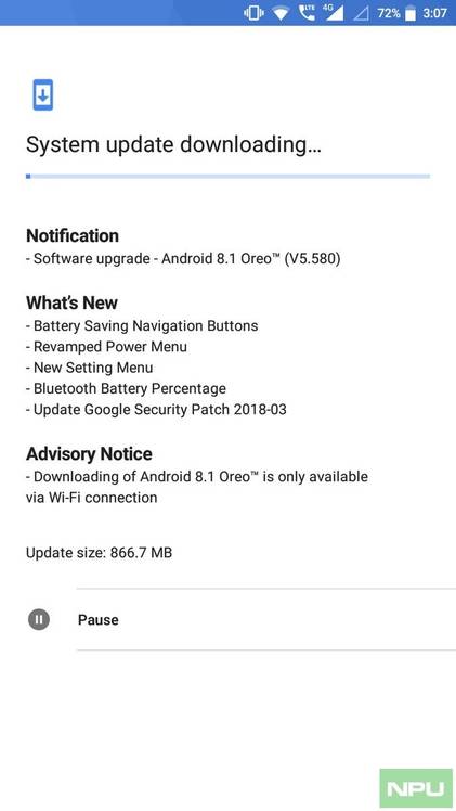 Nokia 5 Android 8.1 Oreo Update