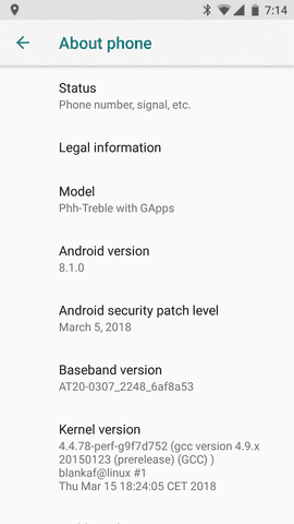 Xiaomi Mi 6 Unofficial Project Treble Support