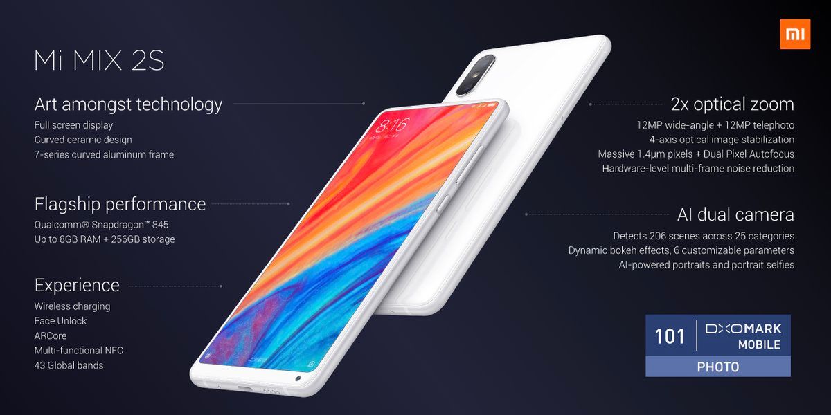 Xiaomi launches the Xiaomi Mi Mix 2S in China with dual