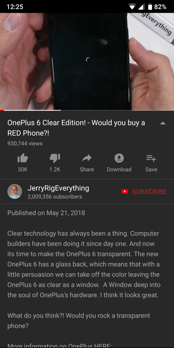 YouTube Dark Theme on Android