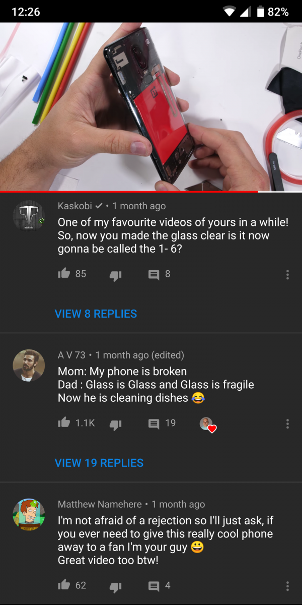YouTube Dark Theme on Android