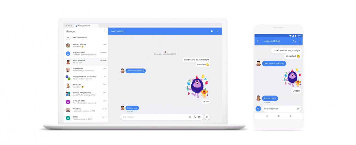 Android Messages for Web