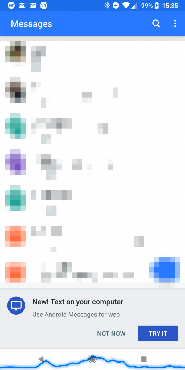 Android Messages for Web