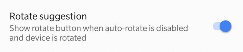 Android P Rotation Suggestion