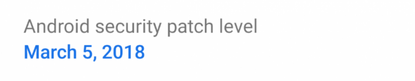 Android P March Security Patch
