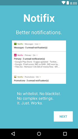 Notifix is an Android app that groups your notifications like Gmail