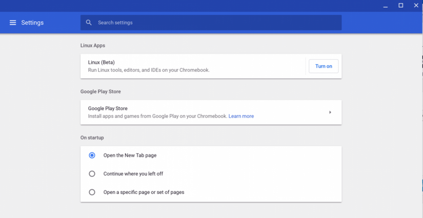 Linux app Chrome OS