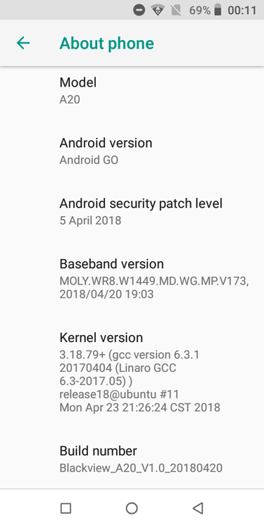blackview a20 android go