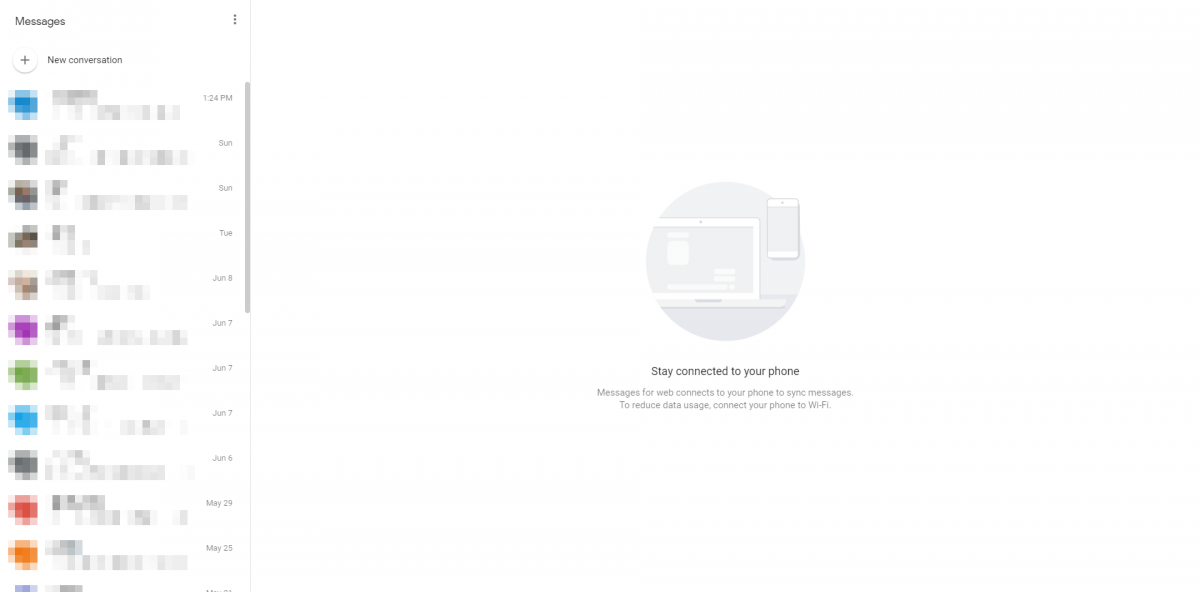 Android Messages for Web
