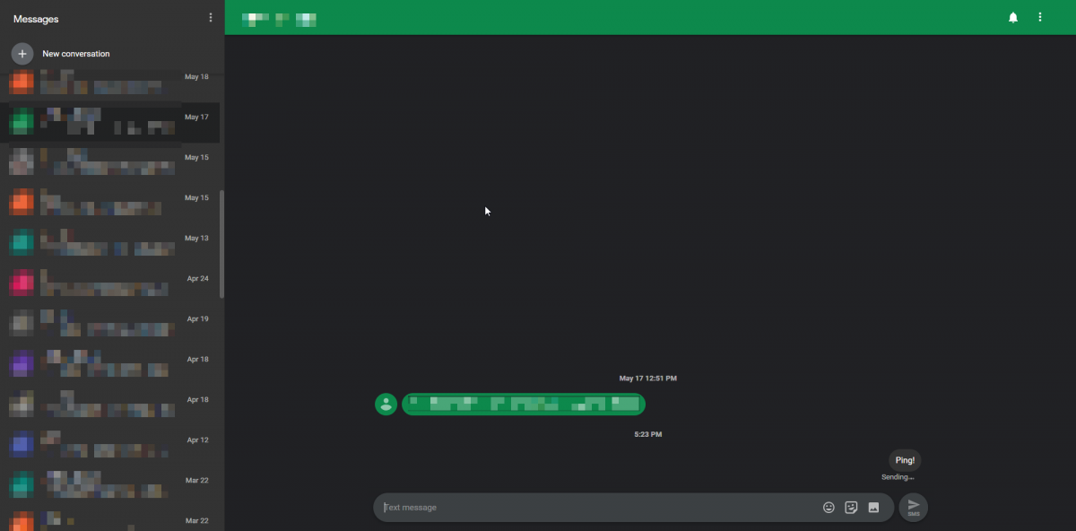 Android Messages for Web