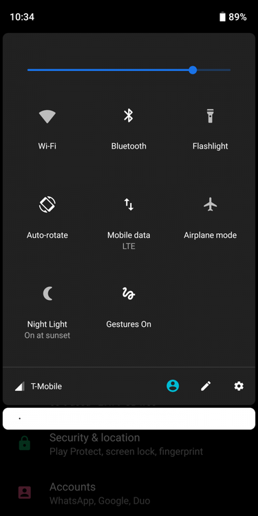 Android P Dark Custom Theme