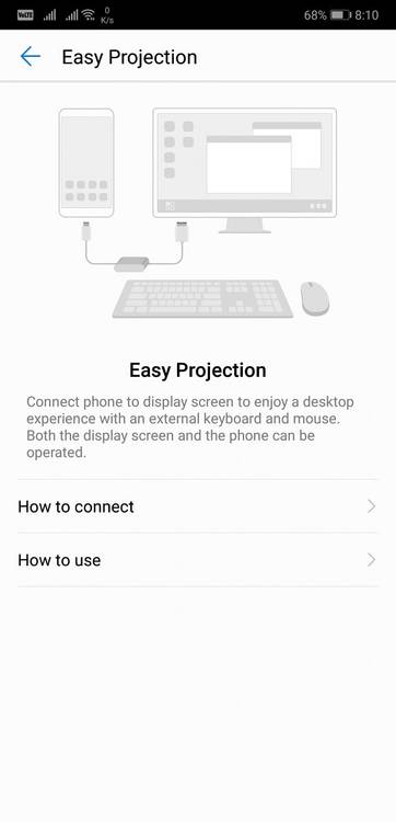 Huawei P20 Pro Easy Projection