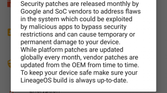 LineageOS Trust Interface to protect Security and Privacy