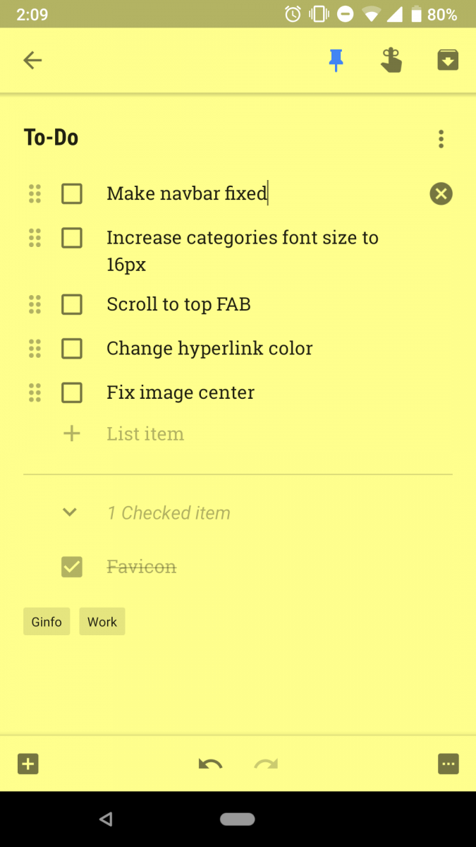 Google Keep now lets you indent items in lists for better organizing