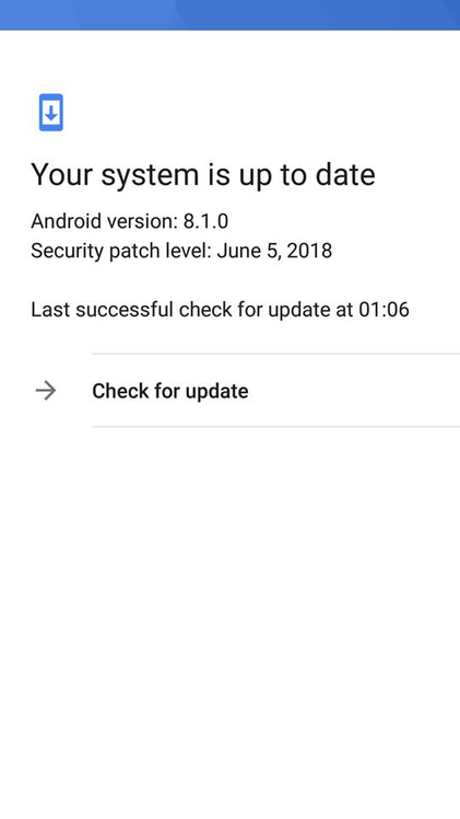 Xiaomi Mi A1 Android 8.1 Oreo