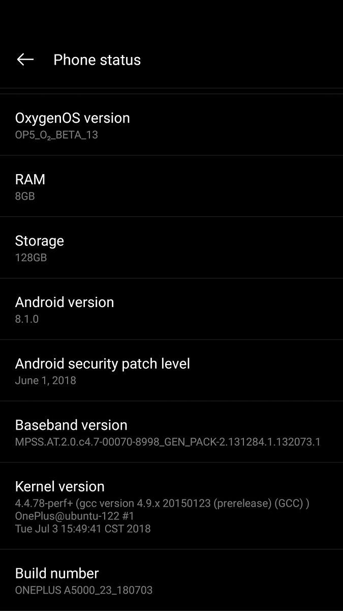 OnePlus 5 OxygenOS 13