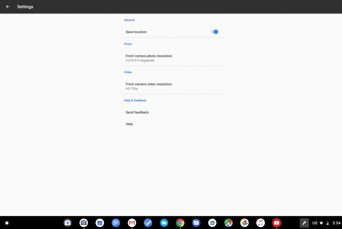 Google Camera app on Chromebooks like the Google Pixelbook