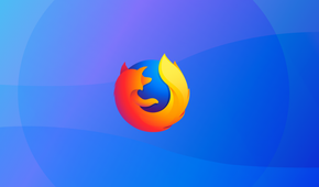 Mozilla Firefox logo on blue
