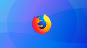 Mozilla Firefox logo on blue