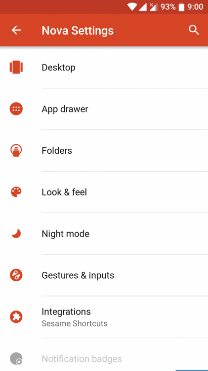 Nova Settings