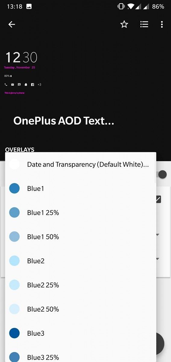 Customize the Always on Display on the OnePlus 6/5T/5