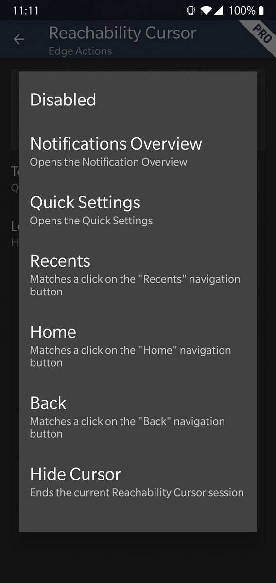 Reachability Cursor - Use Your Tall Android Smartphone with One Hand