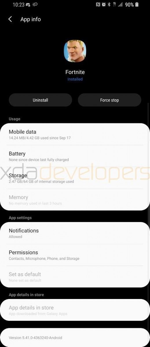 Samsung Galaxy S9+ running Samsung Experience 10.0 based on Android Pie