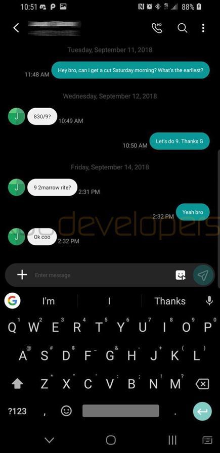 Samsung Galaxy S9+ running Samsung Experience 10.0 based on Android Pie