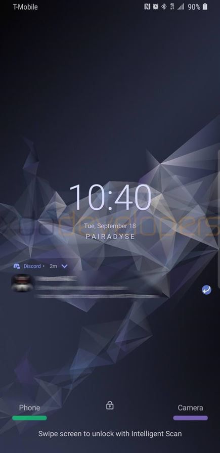 Samsung Galaxy S9+ running Samsung Experience 10.0 based on Android Pie