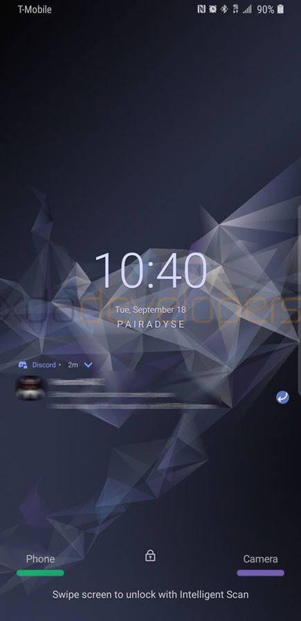 Samsung Galaxy S9+ running Samsung Experience 10.0 based on Android Pie